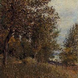 阿尔弗莱德·西斯莱(Alfred Sisley)高清作品:A Corner of the Roches Courtaut Woods, June