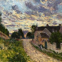 《卢维奇的一条小路》阿尔弗莱德·西斯莱(Alfred Sisley)高清作品欣赏