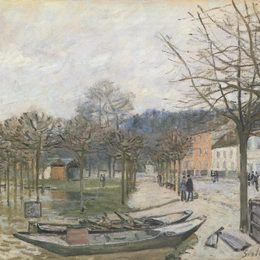 《马里港洪水》阿尔弗莱德·西斯莱(Alfred Sisley)高清作品欣赏