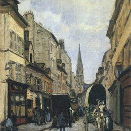 《阿让特伊大街》阿尔弗莱德·西斯莱(Alfred Sisley)高清作品欣赏