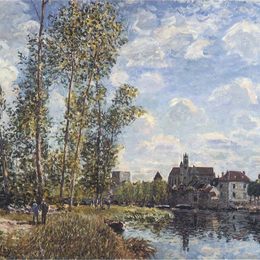 《五月的下午》阿尔弗莱德·西斯莱(Alfred Sisley)高清作品欣赏