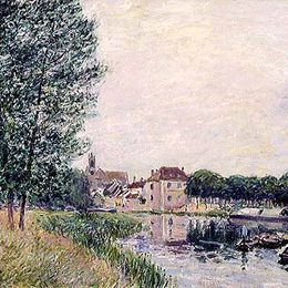 《洛伊莫雷特》阿尔弗莱德·西斯莱(Alfred Sisley)高清作品欣赏