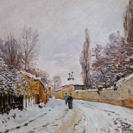 《中岛幸惠的路》阿尔弗莱德·西斯莱(Alfred Sisley)高清作品欣赏