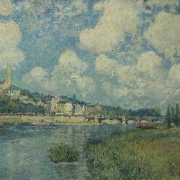 《圣克劳德》阿尔弗莱德·西斯莱(Alfred Sisley)高清作品欣赏