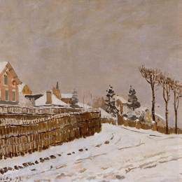 《路易威登的雪》阿尔弗莱德·西斯莱(Alfred Sisley)高清作品欣赏