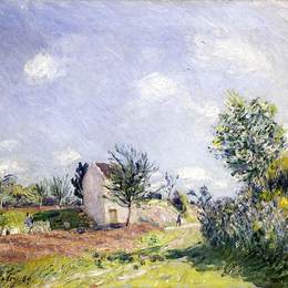 《春天》阿尔弗莱德·西斯莱(Alfred Sisley)高清作品欣赏