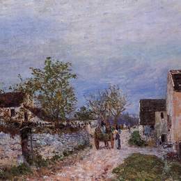 阿尔弗莱德·西斯莱(Alfred Sisley)高清作品:Street in Veneux