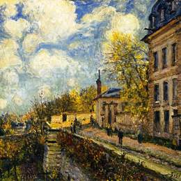 《塞弗尔工厂》阿尔弗莱德·西斯莱(Alfred Sisley)高清作品欣赏