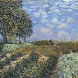 《田地》阿尔弗莱德·西斯莱(Alfred Sisley)高清作品欣赏