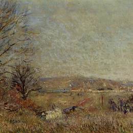 阿尔弗莱德·西斯莱(Alfred Sisley)高清作品:The Plain of Veneux, View of Sablons