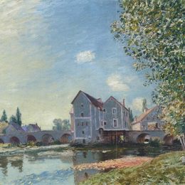 《莫雷午后效应》阿尔弗莱德·西斯莱(Alfred Sisley)高清作品欣赏