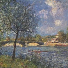 《赛艇运动员》阿尔弗莱德·西斯莱(Alfred Sisley)高清作品欣赏