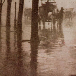 《春雨，客车》阿尔弗雷德·施蒂格利茨(Alfred Stieglitz)高清作品欣赏