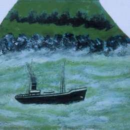 《海上小舟》艾尔弗雷德沃利斯(Alfred Wallis)高清作品欣赏