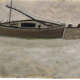 《桅杆渔船》艾尔弗雷德沃利斯(Alfred Wallis)高清作品欣赏