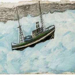 《渔船》艾尔弗雷德沃利斯(Alfred Wallis)高清作品欣赏