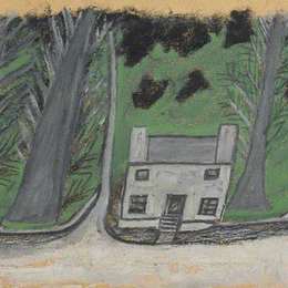 《有树的房子》艾尔弗雷德沃利斯(Alfred Wallis)高清作品欣赏