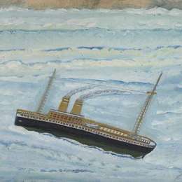 艾尔弗雷德沃利斯(Alfred Wallis)高清作品:P&amp;ampampO Ship