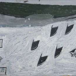 《七船进港》艾尔弗雷德沃利斯(Alfred Wallis)高清作品欣赏