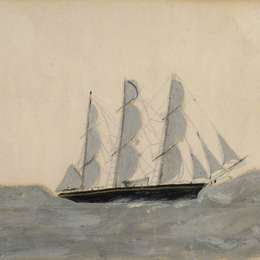 《三主对白天空》艾尔弗雷德沃利斯(Alfred Wallis)高清作品欣赏