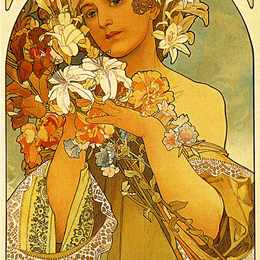《花》阿尔丰斯·慕夏(Alphonse Mucha)高清作品欣赏
