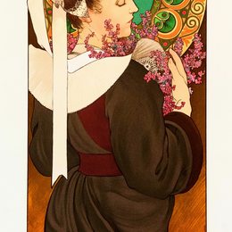 《海岸悬崖石南》阿尔丰斯·慕夏(Alphonse Mucha)高清作品欣赏