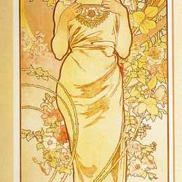 《玫瑰》阿尔丰斯·慕夏(Alphonse Mucha)高清作品欣赏