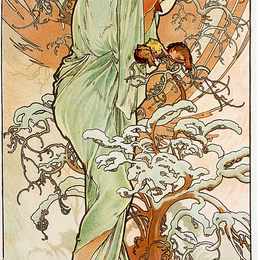 《冬天》阿尔丰斯·慕夏(Alphonse Mucha)高清作品欣赏