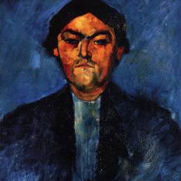 《印刷工（佩德罗）》阿梅代奥·莫迪利亚尼(Amedeo Modigliani)高清作品欣赏