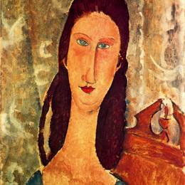 阿梅代奥·莫迪利亚尼(Amedeo Modigliani)高清作品:Portrait of Jeanne Hebuterne