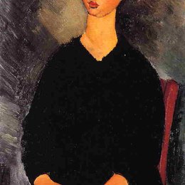 《服务小姐》阿梅代奥·莫迪利亚尼(Amedeo Modigliani)高清作品欣赏