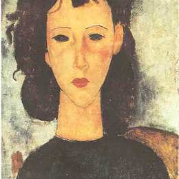 《女孩肖像》阿梅代奥·莫迪利亚尼(Amedeo Modigliani)高清作品欣赏