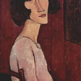 《玛格丽塔肖像》阿梅代奥·莫迪利亚尼(Amedeo Modigliani)高清作品欣赏