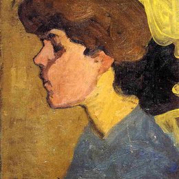 《女性头部轮廓》阿梅代奥·莫迪利亚尼(Amedeo Modigliani)高清作品欣赏