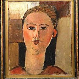 《红头姑娘》阿梅代奥·莫迪利亚尼(Amedeo Modigliani)高清作品欣赏