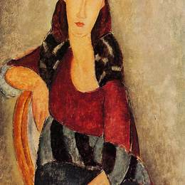 阿梅代奥·莫迪利亚尼(Amedeo Modigliani)高清作品:Portrait of Jeanne Hebuterne