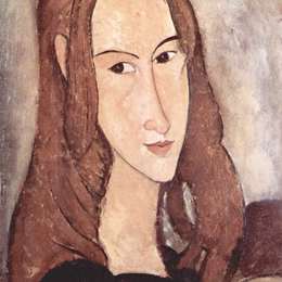 阿梅代奥·莫迪利亚尼(Amedeo Modigliani)高清作品:Portrait of Jeanne Hebuterne