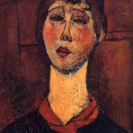 《多利瓦尔夫人》阿梅代奥·莫迪利亚尼(Amedeo Modigliani)高清作品欣赏