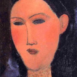 《女人的头》阿梅代奥·莫迪利亚尼(Amedeo Modigliani)高清作品欣赏