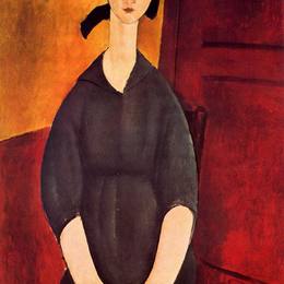 《保莱特乔丹的肖像》阿梅代奥·莫迪利亚尼(Amedeo Modigliani)高清作品欣赏