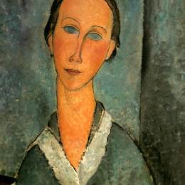 《水手衫里的女孩》阿梅代奥·莫迪利亚尼(Amedeo Modigliani)高清作品欣赏