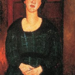 《苏格兰女郎》阿梅代奥·莫迪利亚尼(Amedeo Modigliani)高清作品欣赏