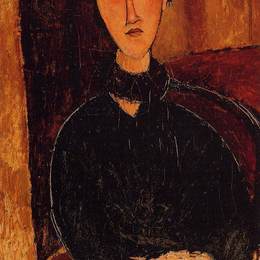 阿梅代奥·莫迪利亚尼(Amedeo Modigliani)高清作品:Anna (Hanka) Zabrowska