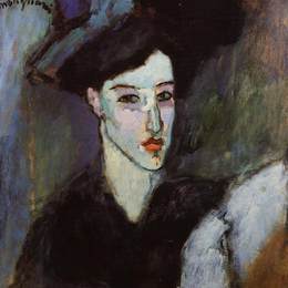 《犹太女人》阿梅代奥·莫迪利亚尼(Amedeo Modigliani)高清作品欣赏