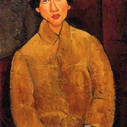 《柴姆·苏丁》阿梅代奥·莫迪利亚尼(Amedeo Modigliani)高清作品欣赏