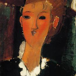 《小女青年》阿梅代奥·莫迪利亚尼(Amedeo Modigliani)高清作品欣赏