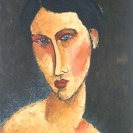 《蓝眼睛的少女》阿梅代奥·莫迪利亚尼(Amedeo Modigliani)高清作品欣赏