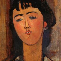 《女性肖像》阿梅代奥·莫迪利亚尼(Amedeo Modigliani)高清作品欣赏