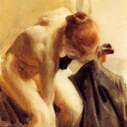 《女性裸体》安德斯·左恩(Anders Zorn)高清作品欣赏