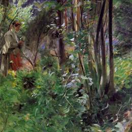 《森林里的女人》安德斯·左恩(Anders Zorn)高清作品欣赏